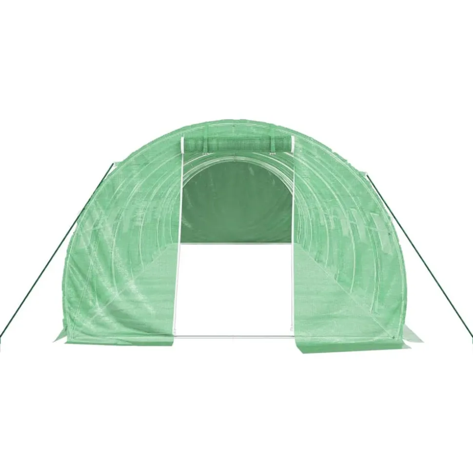MAISON EXCLUSIVE - Serre avec cadre en acier vert 24 m² 8x3x2 m