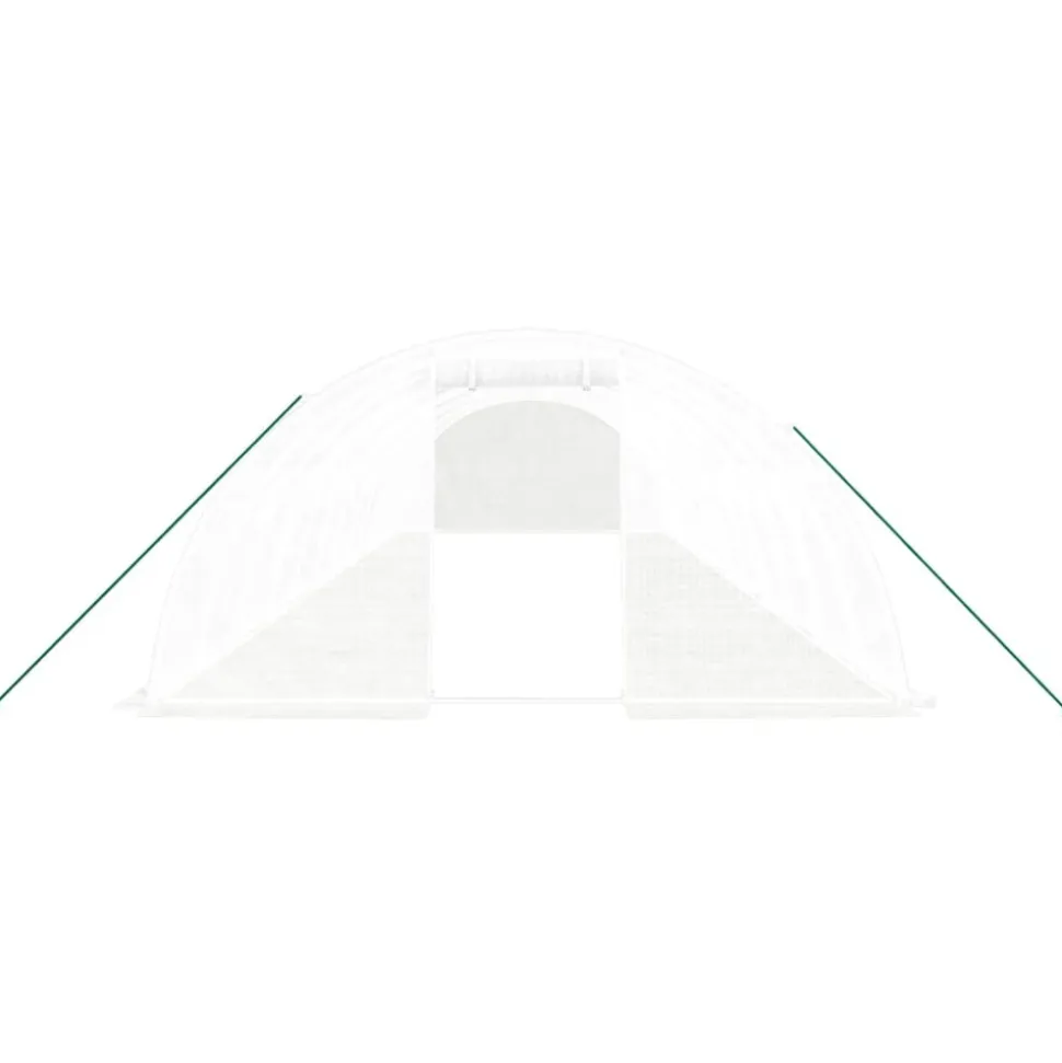 MAISON EXCLUSIVE - Serre avec cadre en acier blanc 48 m² 12x4x2 m