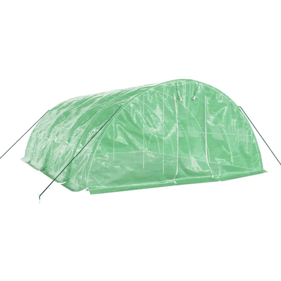 MAISON EXCLUSIVE - Serre avec cadre en acier vert 30 m² 6x5x2,3 m