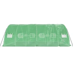 MAISON EXCLUSIVE - Serre avec cadre en acier vert 30 m² 6x5x2,3 m