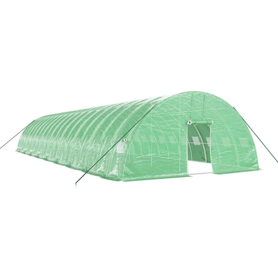 MAISON EXCLUSIVE - Serre avec cadre en acier vert 108 m² 18x6x2,85 m