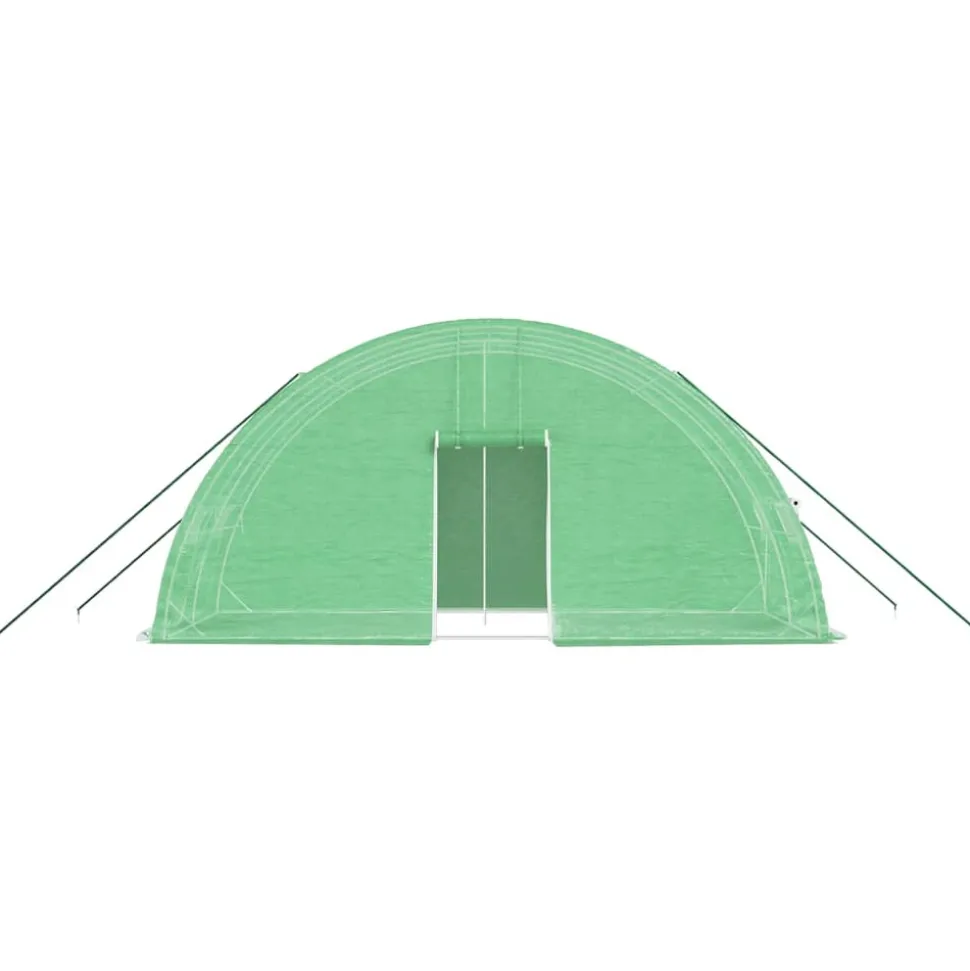 MAISON EXCLUSIVE - Serre avec cadre en acier vert 12 m² 6x2x2,85 m