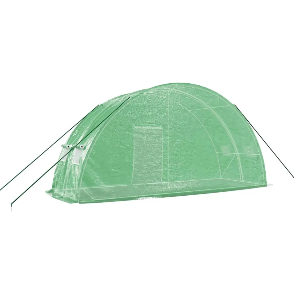 MAISON EXCLUSIVE - Serre avec cadre en acier vert 12 m² 6x2x2,85 m