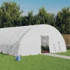 MAISON EXCLUSIVE - Serre avec cadre en acier blanc 84 m² 14x6x2,85 m