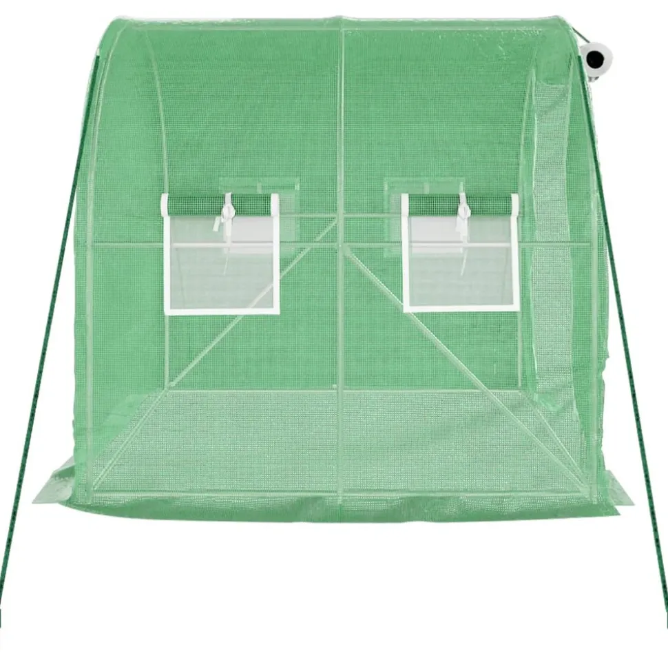 MAISON EXCLUSIVE - Serre avec cadre en acier vert 4 m² 2x2x2 m