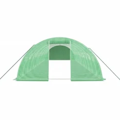 MAISON EXCLUSIVE - Serre avec cadre en acier vert 48 m² 12x4x2 m