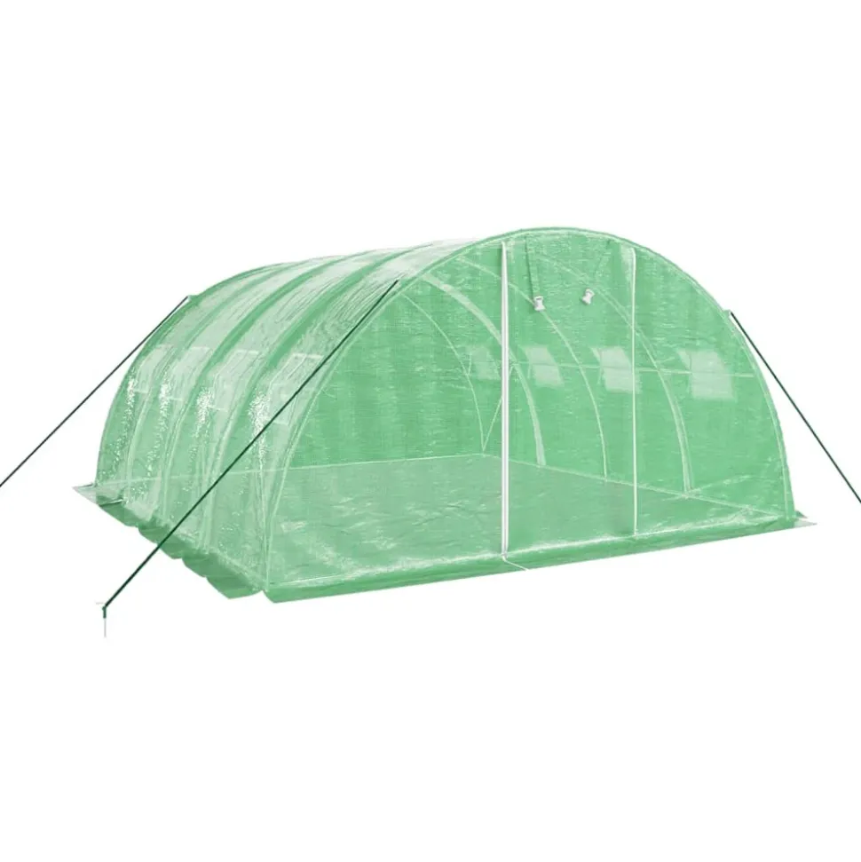 MAISON EXCLUSIVE - Serre avec cadre en acier vert 16 m² 4x4x2 m