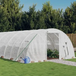 MAISON EXCLUSIVE - Serre avec cadre en acier blanc 88 m² 22x4x2 m