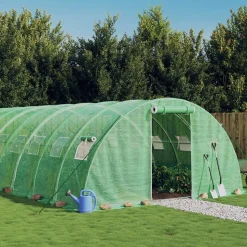 MAISON EXCLUSIVE - Serre avec cadre en acier vert 88 m² 22x4x2 m