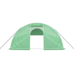 MAISON EXCLUSIVE - Serre avec cadre en acier vert 72 m² 18x4x2 m