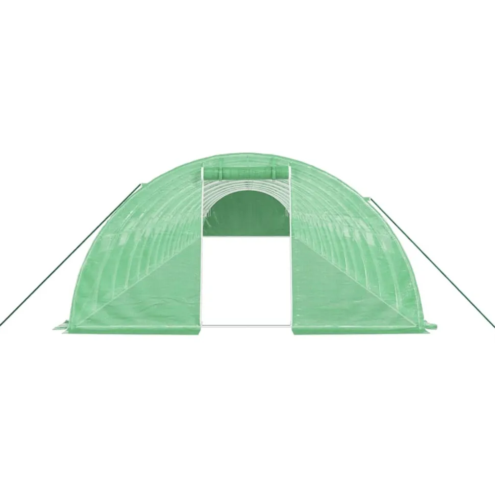 MAISON EXCLUSIVE - Serre avec cadre en acier vert 72 m² 18x4x2 m