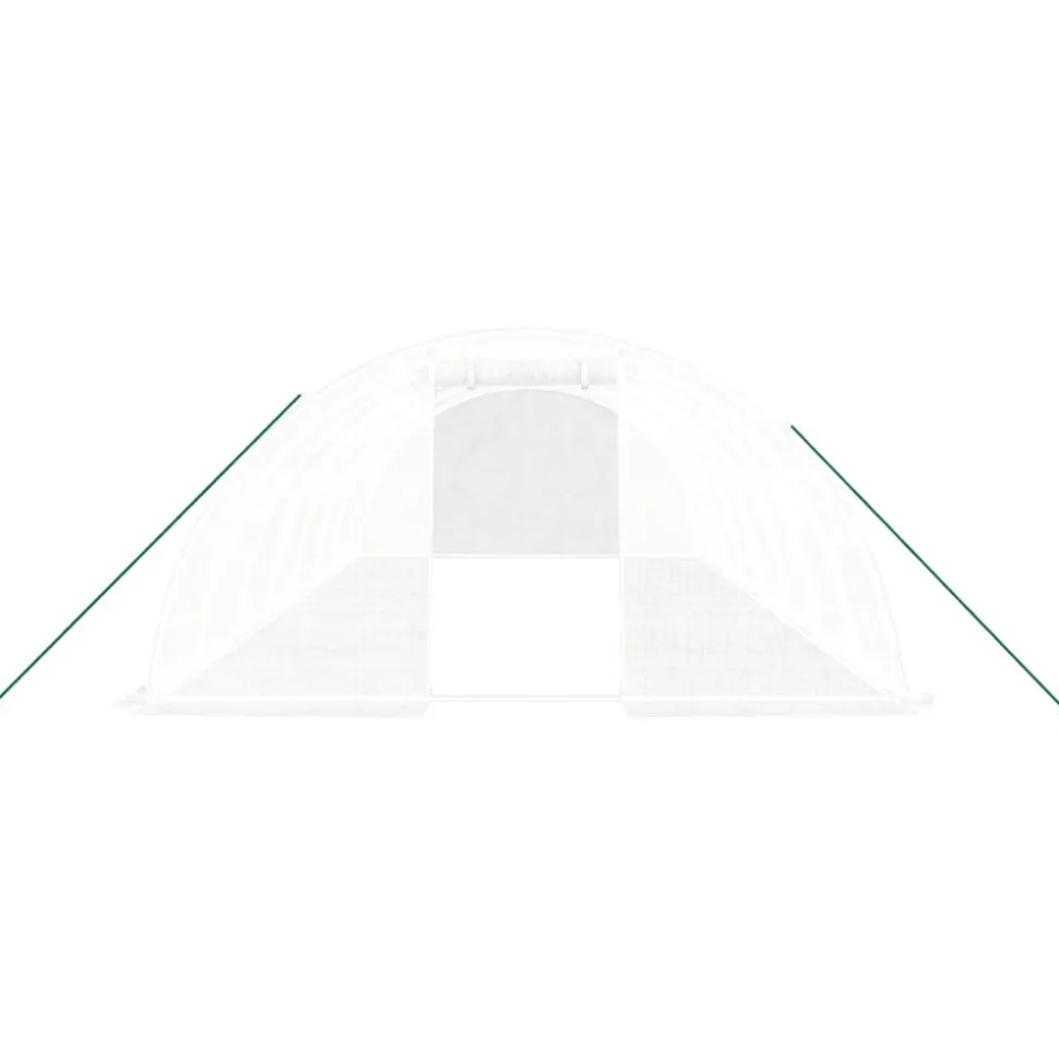 MAISON EXCLUSIVE - Serre avec cadre en acier blanc 32 m² 8x4x2 m
