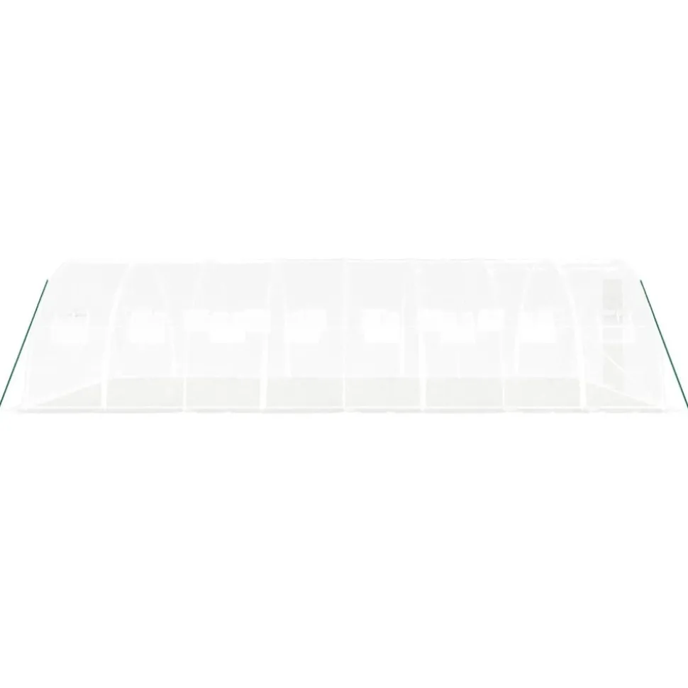 MAISON EXCLUSIVE - Serre avec cadre en acier blanc 32 m² 8x4x2 m