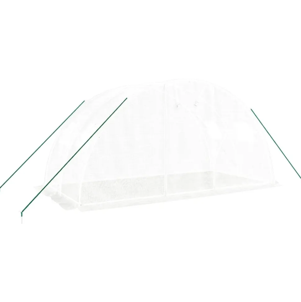 MAISON EXCLUSIVE - Serre avec cadre en acier blanc 8 m² 4x2x2 m