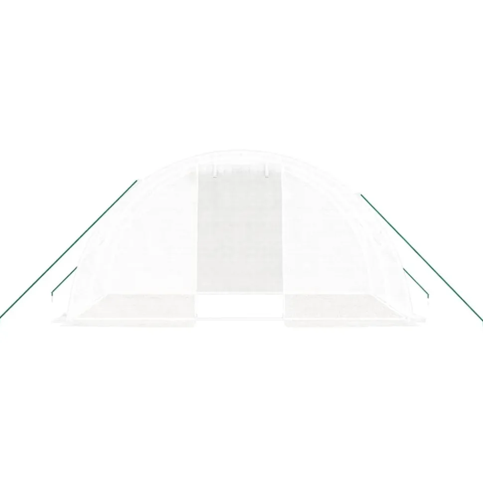 MAISON EXCLUSIVE - Serre avec cadre en acier blanc 8 m² 4x2x2 m