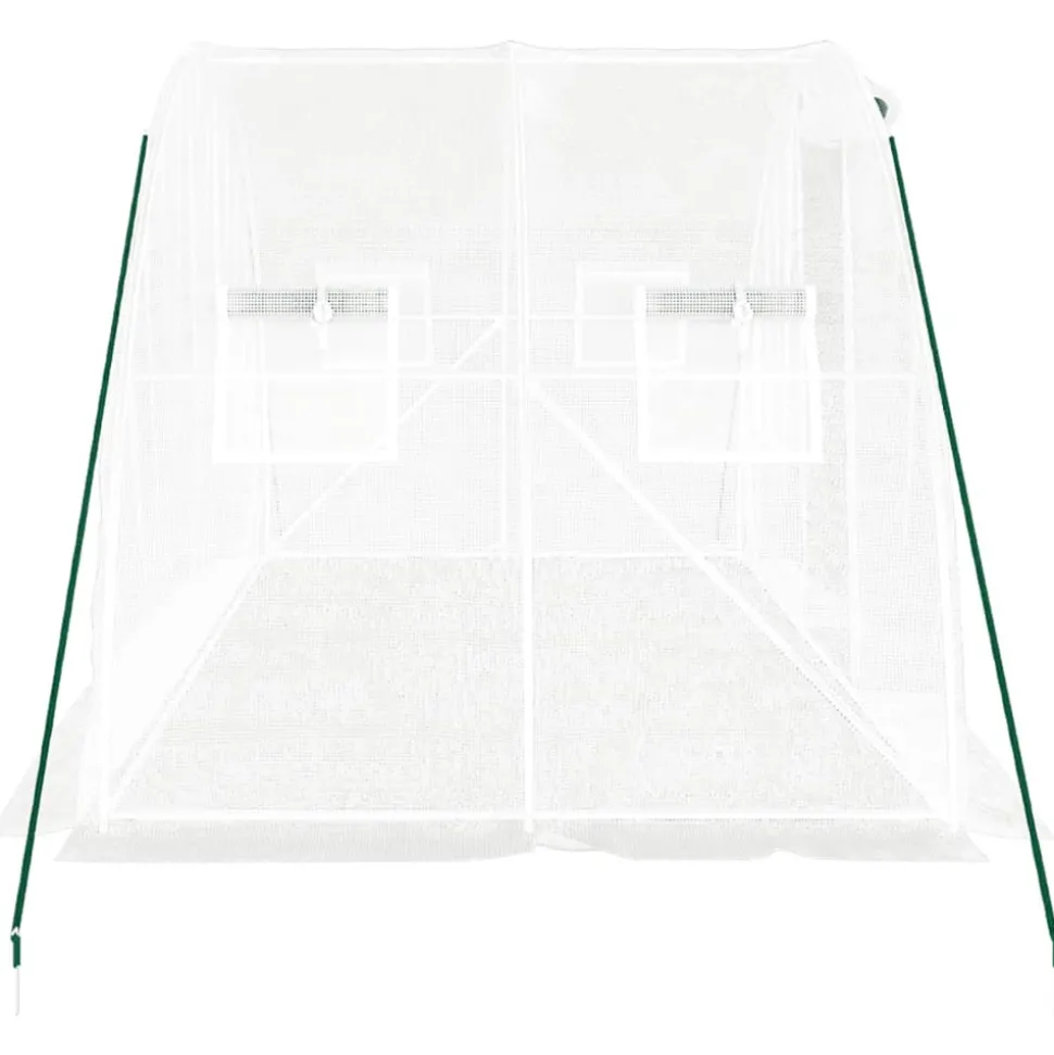 MAISON EXCLUSIVE - Serre avec cadre en acier blanc 8 m² 4x2x2 m