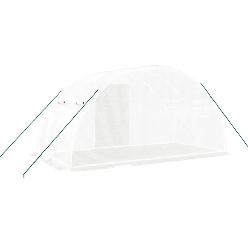 MAISON EXCLUSIVE - Serre avec cadre en acier blanc 8 m² 4x2x2 m