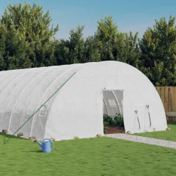 MAISON EXCLUSIVE - Serre avec cadre en acier blanc 48 m² 8x6x2,85 m