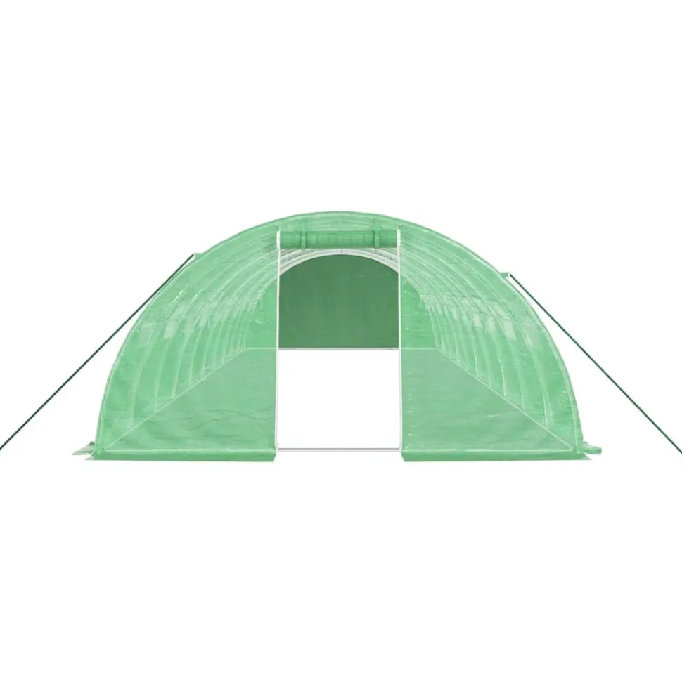 MAISON EXCLUSIVE - Serre avec cadre en acier vert 40 m² 10x4x2 m