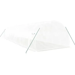 MAISON EXCLUSIVE - Serre avec cadre en acier blanc 36 m² 12x3x2 m