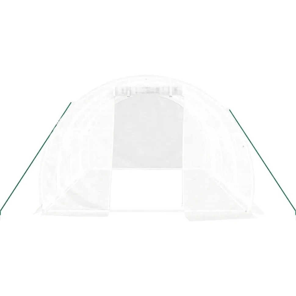 MAISON EXCLUSIVE - Serre avec cadre en acier blanc 12 m² 4x3x2 m
