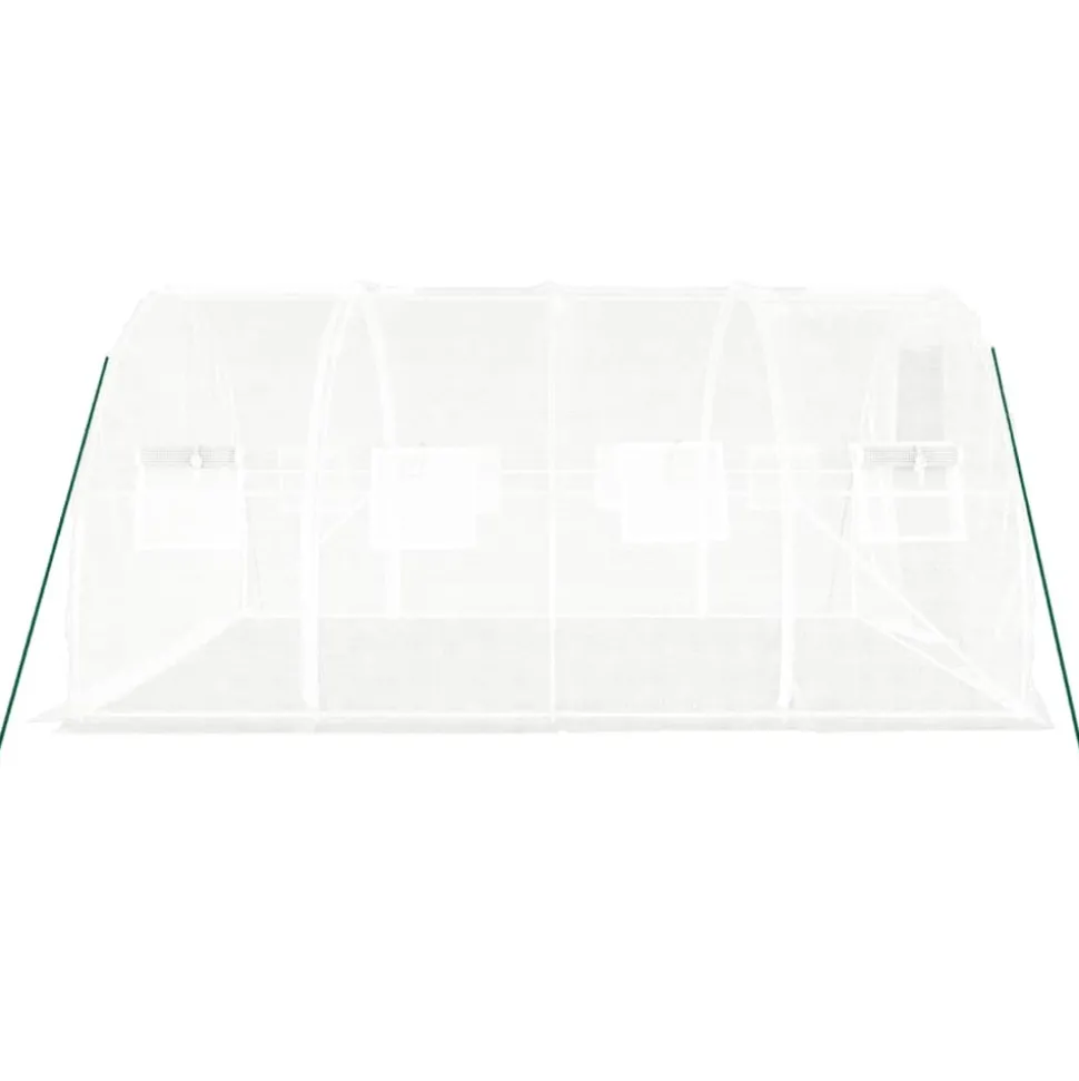 MAISON EXCLUSIVE - Serre avec cadre en acier blanc 12 m² 4x3x2 m