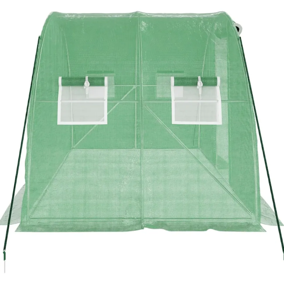 MAISON EXCLUSIVE - Serre avec cadre en acier vert 8 m² 4x2x2 m