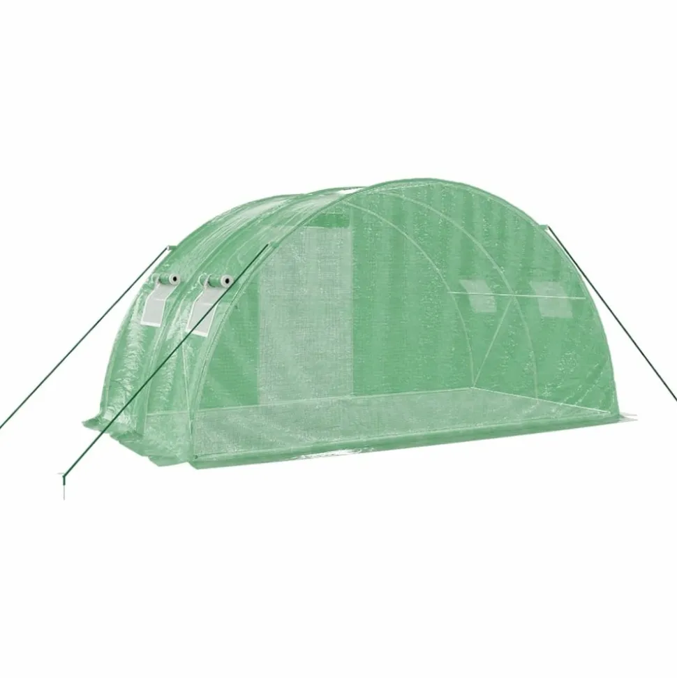 MAISON EXCLUSIVE - Serre avec cadre en acier vert 8 m² 4x2x2 m