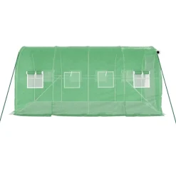 MAISON EXCLUSIVE - Serre avec cadre en acier vert 8 m² 4x2x2 m