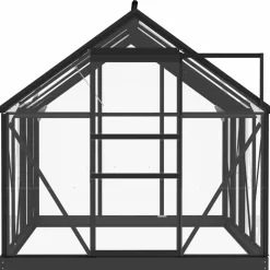MAISON EXCLUSIVE - Serre en verre anthracite 155x200,5x191 cm aluminium
