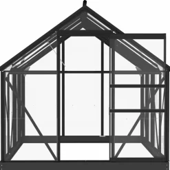 MAISON EXCLUSIVE - Serre en verre anthracite 155x200,5x191 cm aluminium