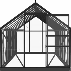 MAISON EXCLUSIVE - Serre en verre anthracite 155x395,5x191 cm aluminium