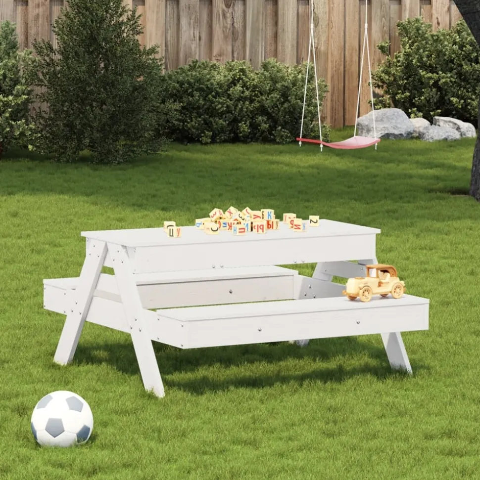 MAISON EXCLUSIVE - Table de pique-nique avec bac à sable pour enfants pin massif