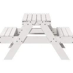 MAISON EXCLUSIVE - Table de pique-nique pour enfants blanc bois massif de pin
