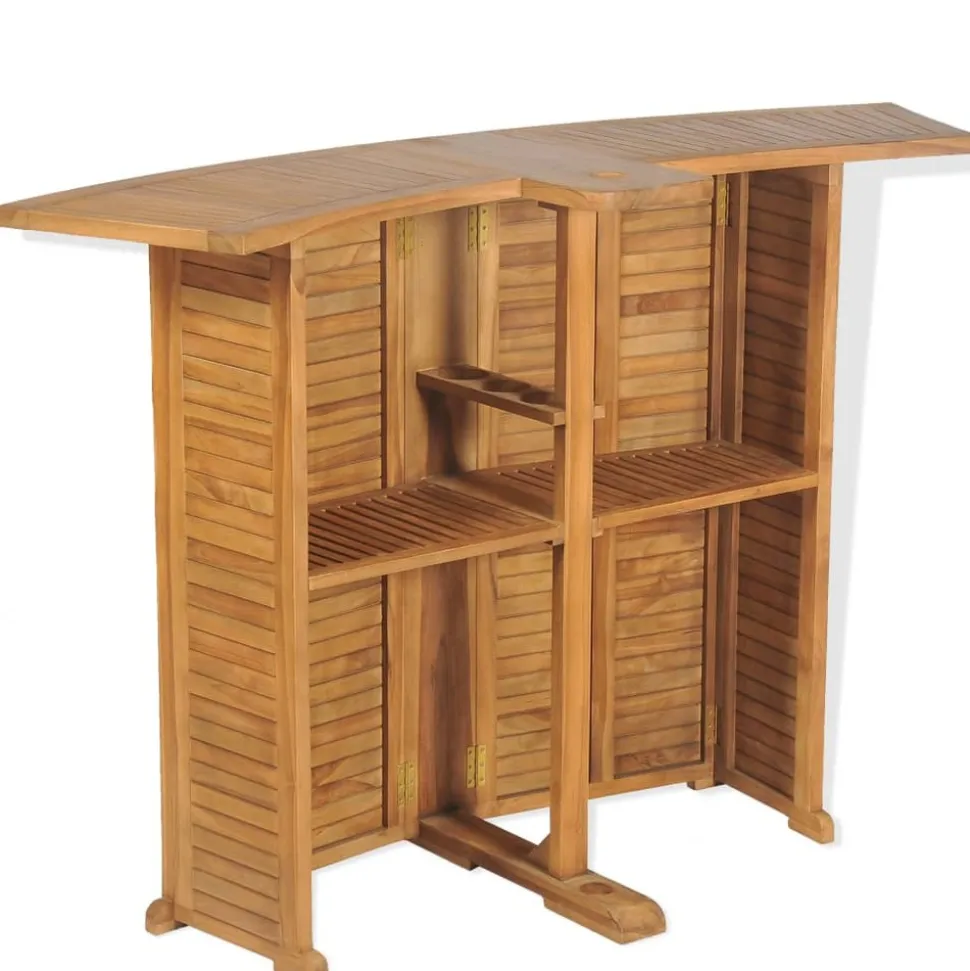MAISON EXCLUSIVE - Table pliable de bar 155x53x105 cm bois de teck solide