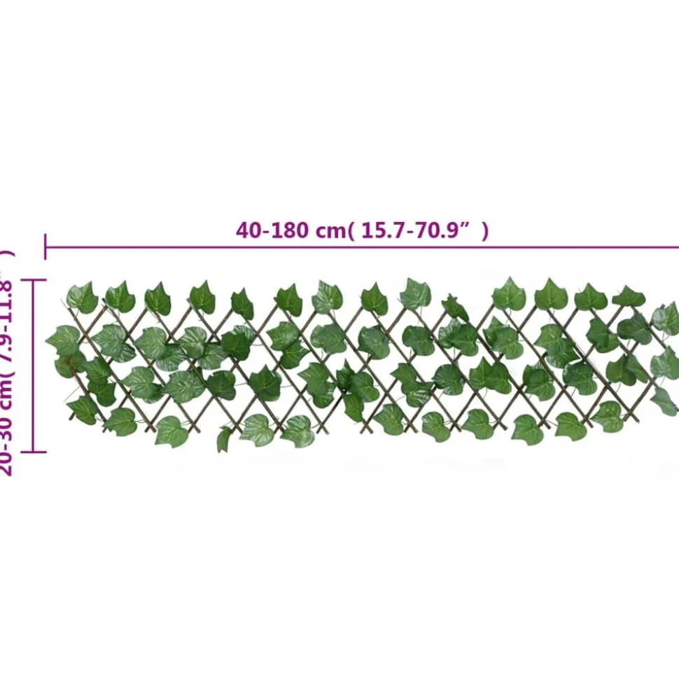 MAISON EXCLUSIVE - Treillis de feuille de vigne artificiel extensible 180x20 cm
