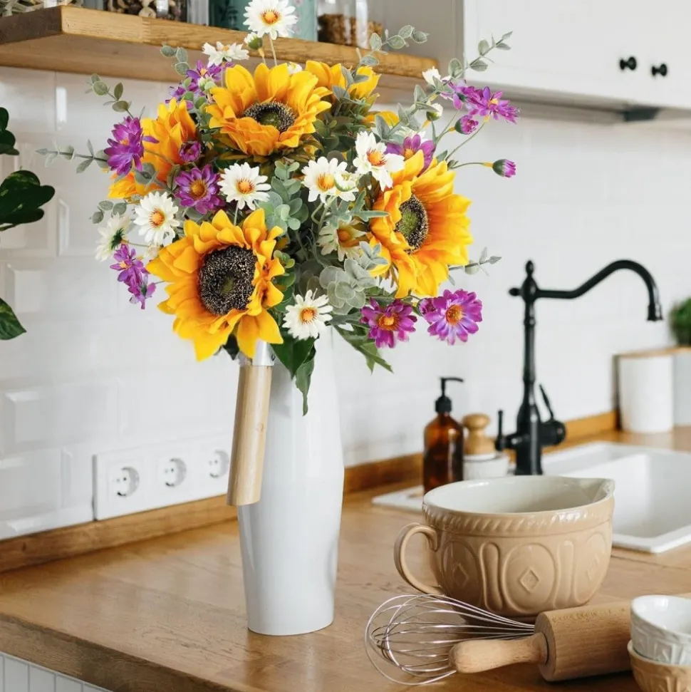 MCBOSON - Bouquet de tournesols artificiels