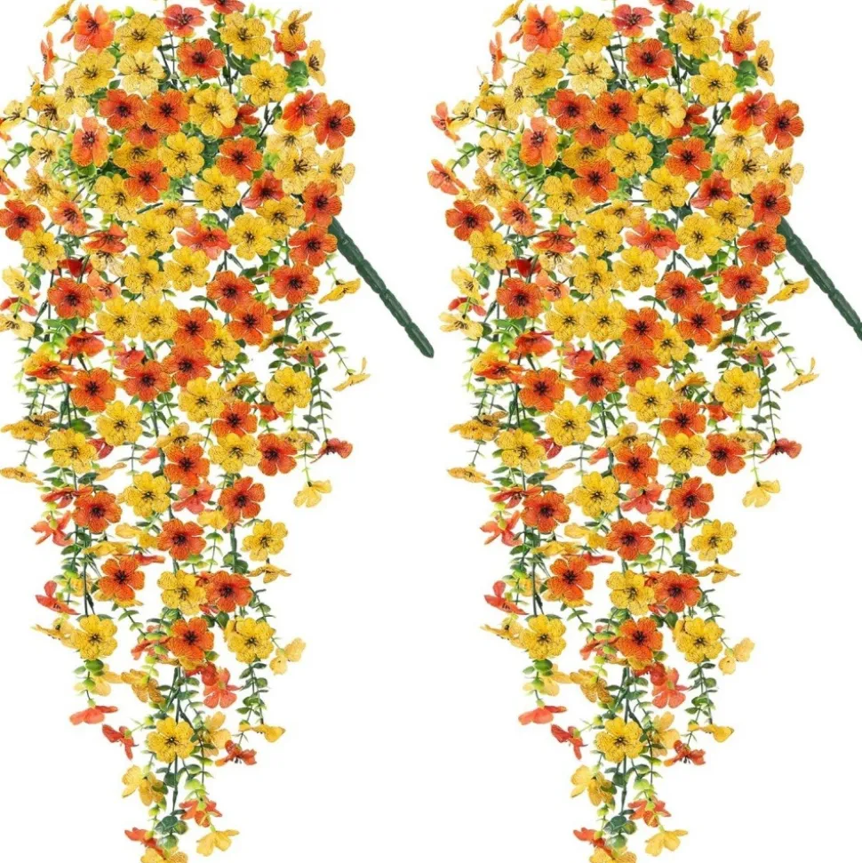 MCBOSON - Fleurs plastiques artificielles pour phalaenopsis 2 pièces