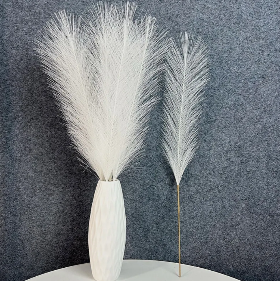 MCBOSON - Plumes de roseau simulées pour blanc crème 100 pièces