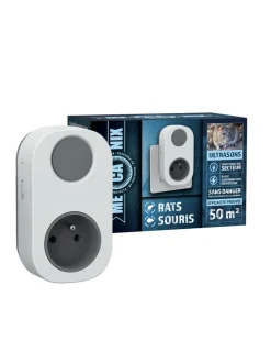 MECANIX - Prise répulsive ultrasons rats et souris 50m² - mecanix