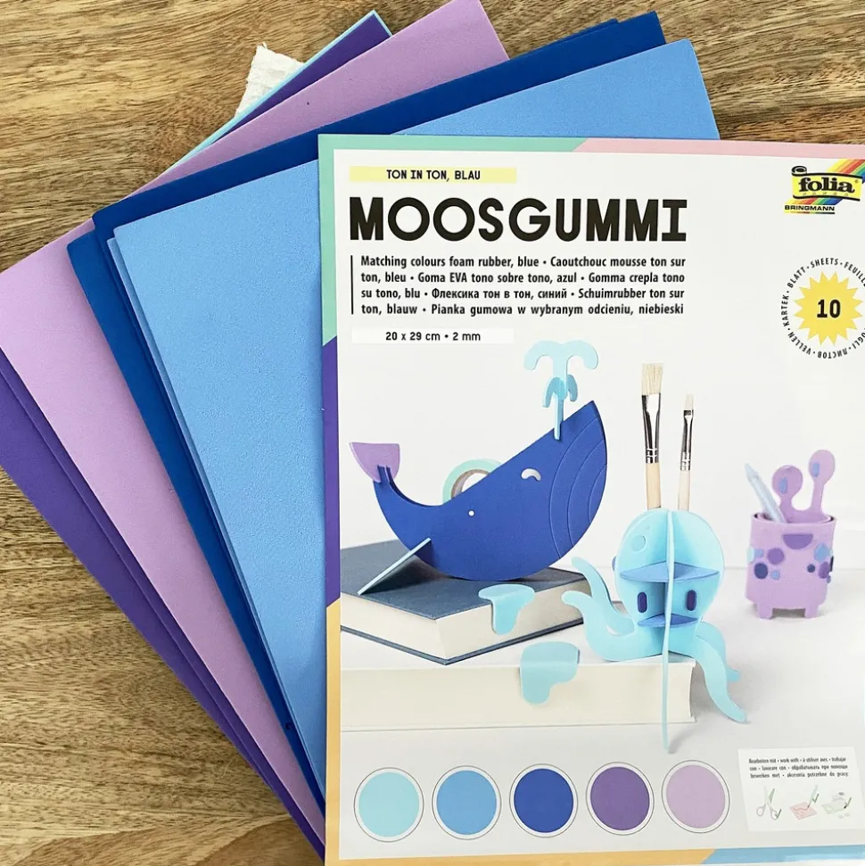 MES COURSES EN VRAC - Kit créatif en mousse - coloris bleu