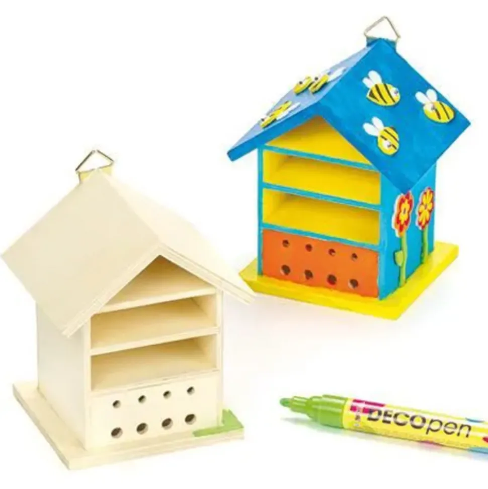 MES COURSES EN VRAC - Kit de 2 maisonnettes pour insectes en bois à personnaliser - petits modèles