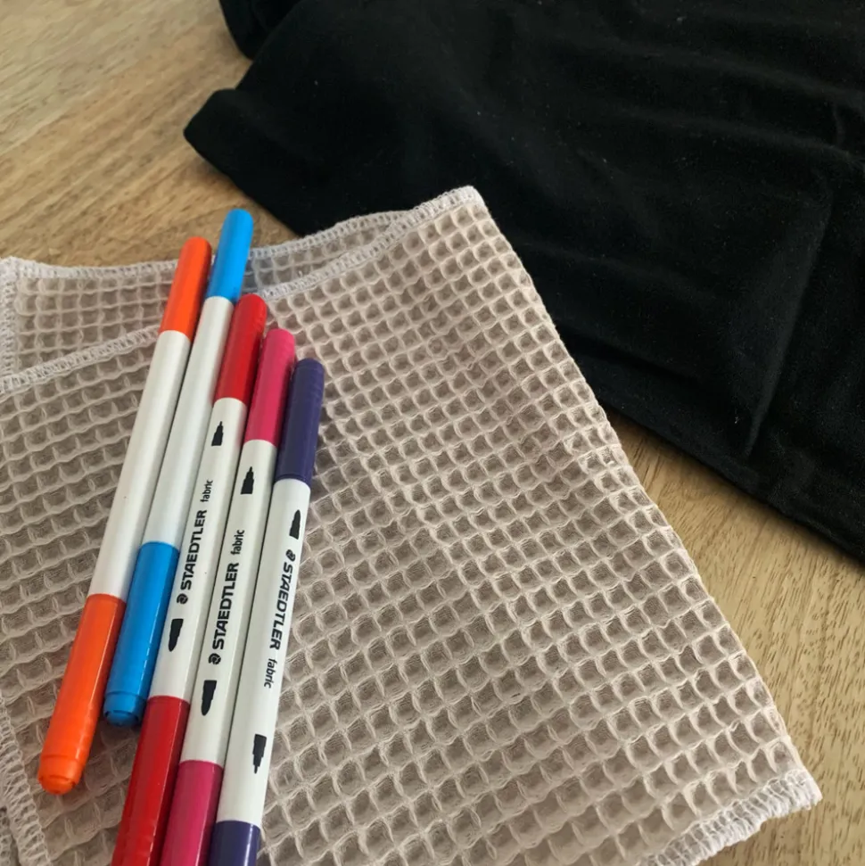 MES COURSES EN VRAC - Kit pour customiser son propre tote bag - noir