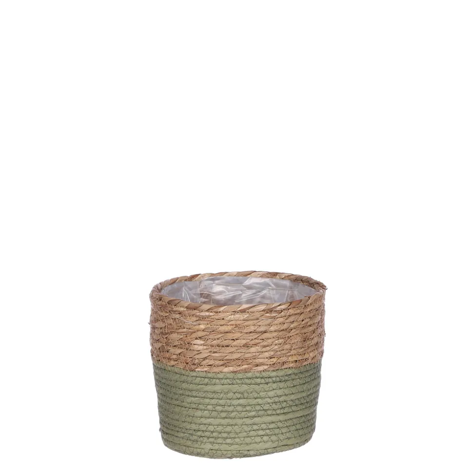 MICA - Cache-pot Rachel, coloris vert - H.14xD.14cm