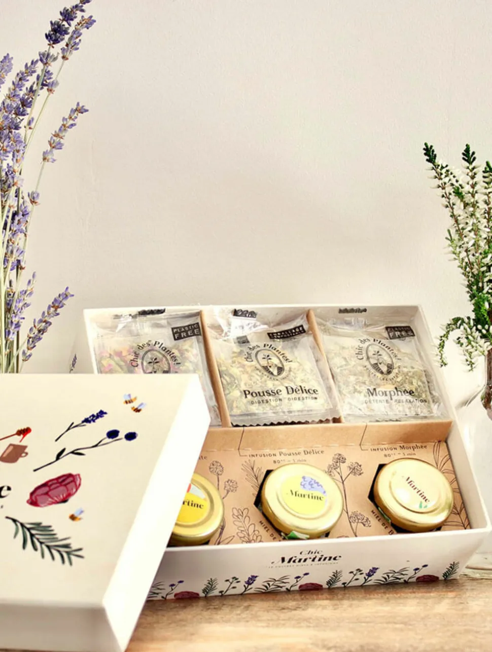 MIEL MARTINE - Coffret infusions – miels «chic martine»