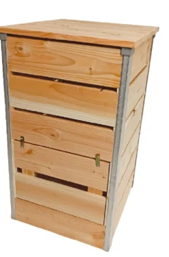 MON PETIT POTAGER - Composteur en bois Douglas 148L STEEL - L50xl45x82 cm - Epaisseur 19mm
