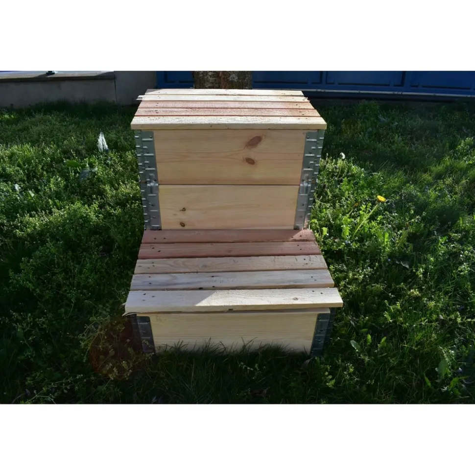 MULTITANKS - Composteur évolutif en bois naturel de 192 litres 800x600mm