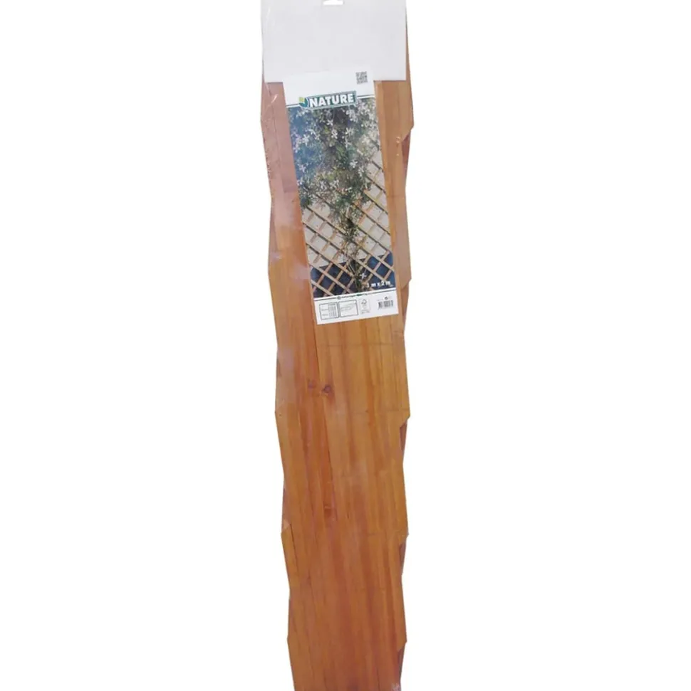 NATURE - Palissade de jardin 100 x 200 cm bois naturel