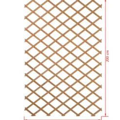 NATURE - Palissade de jardin 100 x 200 cm bois naturel
