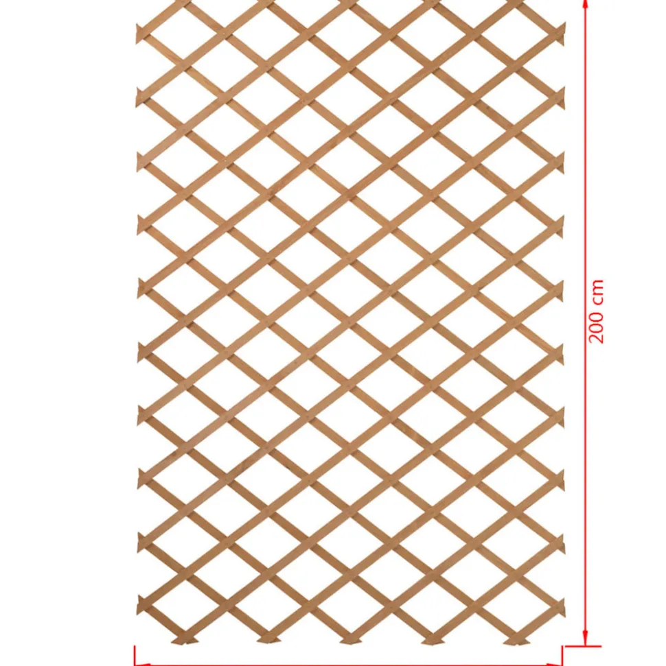 NATURE - Palissade de jardin 100 x 200 cm bois naturel
